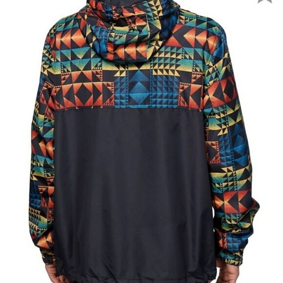 Empyre Surplus Co - Hooded jacket with pocket - Medium Aztec Print Windbreaker - Picture 13 of 13